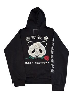 riot society Black Hooded Sweatshirt